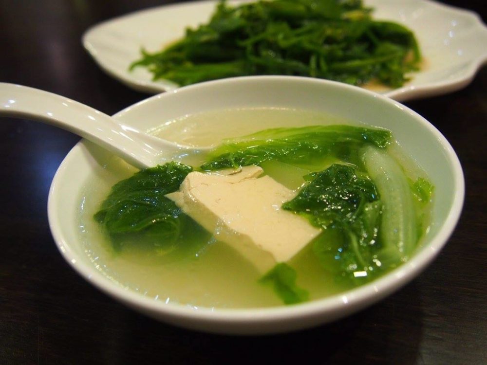 青菜と豆腐のスープ-in麗江。